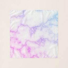 Colorful Blue and Purple Faux Marble Scarf