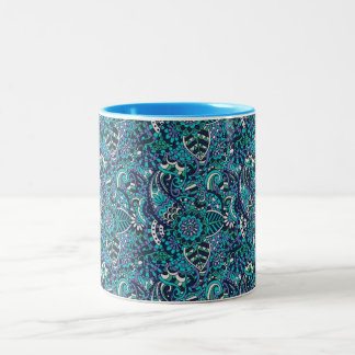Colorful Blue and purple Paisley Pattern Mug