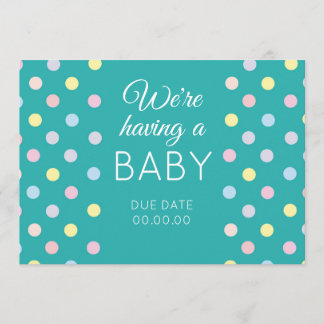 Colorful Blue Baby Announcement