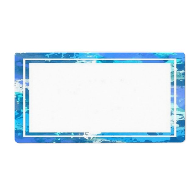 Colorful Blue Border Labels (Front)
