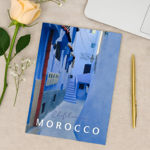 Colorful Blue Chefchaouen Morocco Medina Postcard