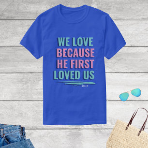 Colorful Blue Christian Men Women Faith T-Shirt