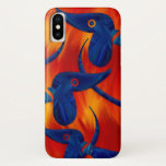Colorful Blue Dachshund iPhone X Case