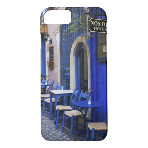 Colorful Blue doorway and siding to old hotel in iPhone 87 Case
