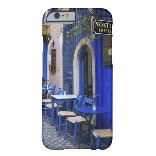 Colorful Blue doorway and siding to old hotel in Barely There iPhone 6 Case
