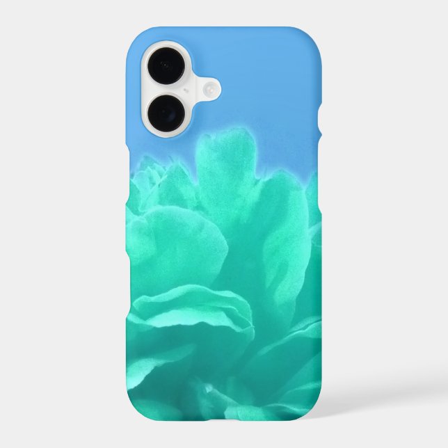 Colorful Blue Green Floral iPhone Case (Back)