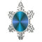 Colorful Blue/Green/ Mauve> Christmas Ornament