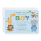 Colorful Blue Jungle Animals Baby Boy Shower