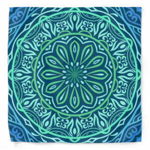 Colorful Blue Mandala Bandana
