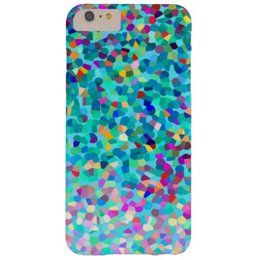 Colorful Blue Multicolored Abstract Art Pattern Barely There iPhone 6 Plus Case