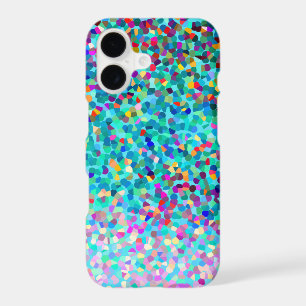 Colorful Blue Multicolored Abstract Art Pattern iPhone 17 Case