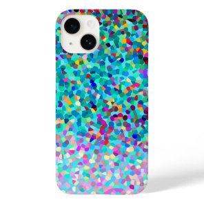 Colorful Blue Multicolored Abstract Art Pattern  Case-Mate iPhone 14 Case