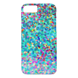 Colorful Blue Multicolored Abstract Art Pattern iPhone 8/7 Case