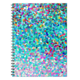 Colorful Blue Multicolored Abstract Art Pattern Notebook