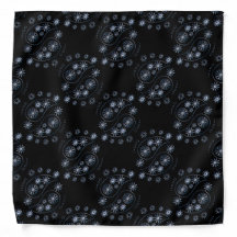 Colorful Blue Paisley Design Bandana