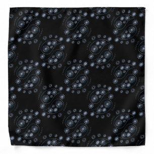 Colorful Blue Paisley Design Bandana