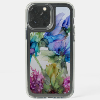 Colorful Blue Purple Pink Green Floral Art Speck iPhone 13 Pro Max Case