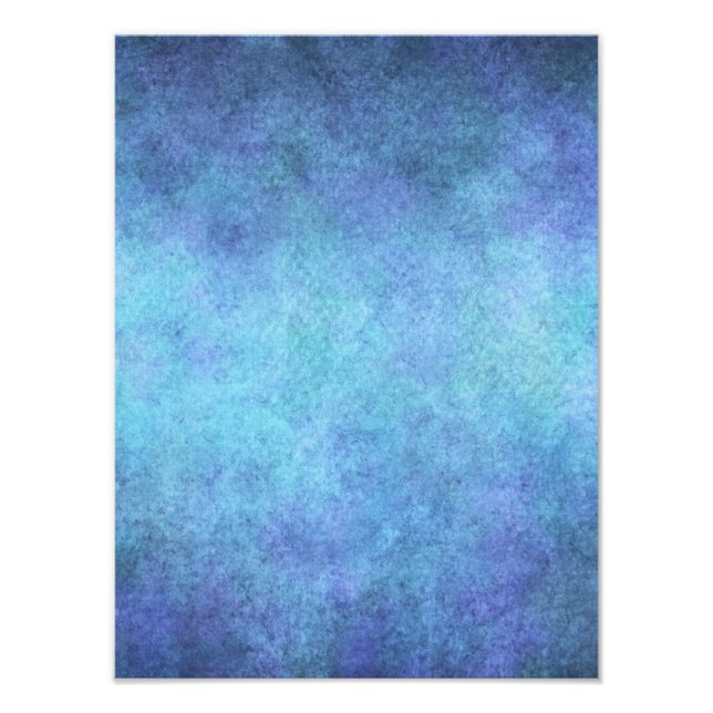 Colorful Blue Purple Watercolor Paper Background Photo Print (Front)