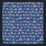 Colorful Blue Rainbow pattern Bandana<br><div class="desc">Blue colorful rainbow pattern bandana.  Matching items available.  Original art from artists own illustrations. Please use the message me button below for help with further customization and special requests.  © Zoe Chapman Design</div>