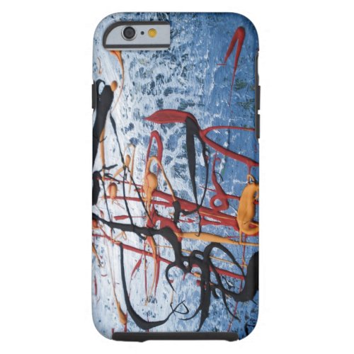 Colorful Blue Red Yellow Asian Abstract Artwork Tough iPhone 6 Case