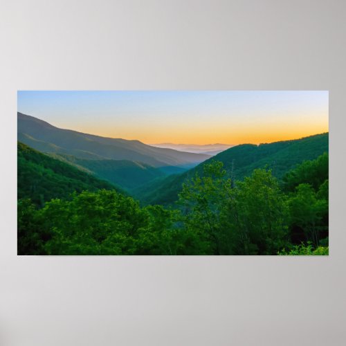 Colorful Blue Ridge Mountains Poster