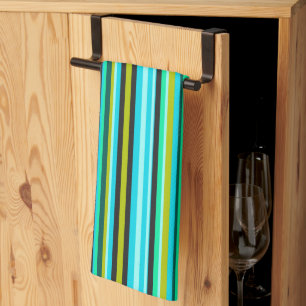 Colorful Blue Striped  Kitchen Towel