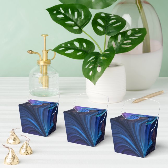 Colorful Blue Swirl Pattern Favor Boxes (Multiple)