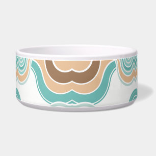 Colorful blue/tan/brown medallion bowl