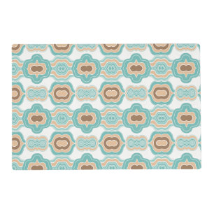 colorful blue/tan/brown medallion placemat