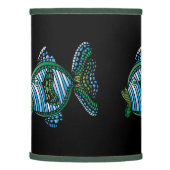 Colorful Blue Tropical Fish Extra Tripod Shade Lamp Shade (Left)