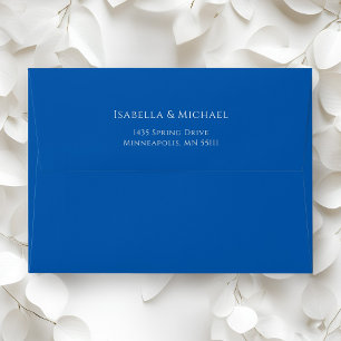 Colorful Blue Wedding Invitation Envelope