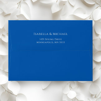Colorful Blue Wedding Invitation Envelope