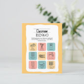 Colorful Blue & Yellow Illustrative✏️🏫bingo card (Standing Front)