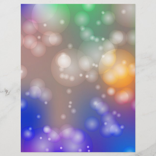 Colorful blur bokeh rainbow scrapbook background (Front)