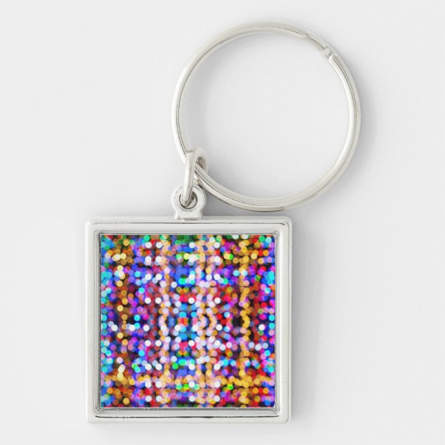 Colorful Blurred Lights Keychain (Front)