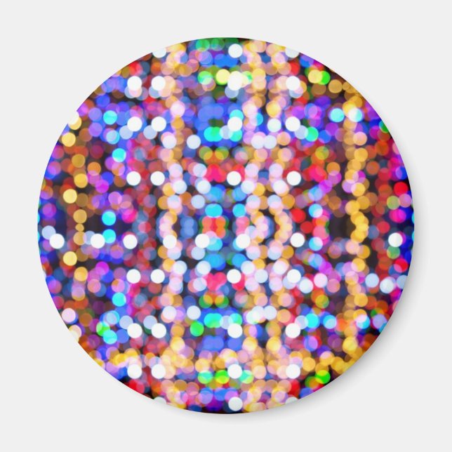 Colorful Blurred Lights Magnet (Front)
