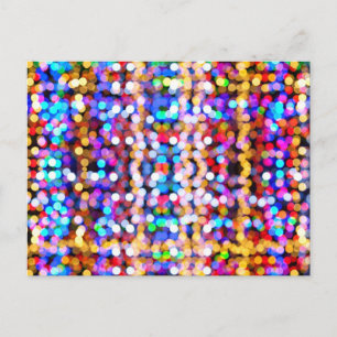Colorful Blurred Lights Postcard