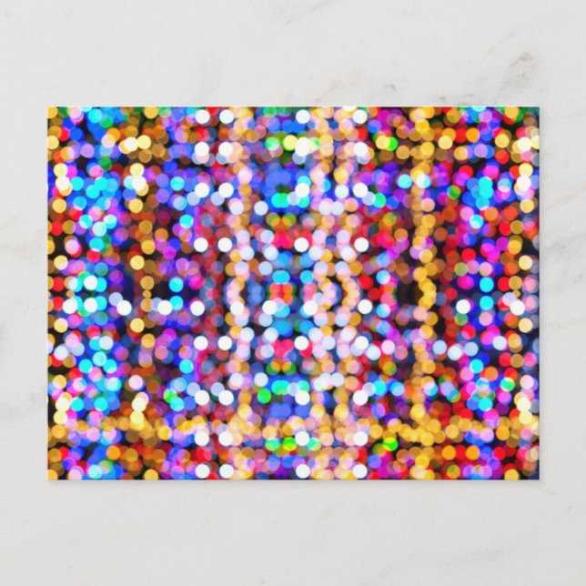 Colorful Blurred Lights Postcard (Front)