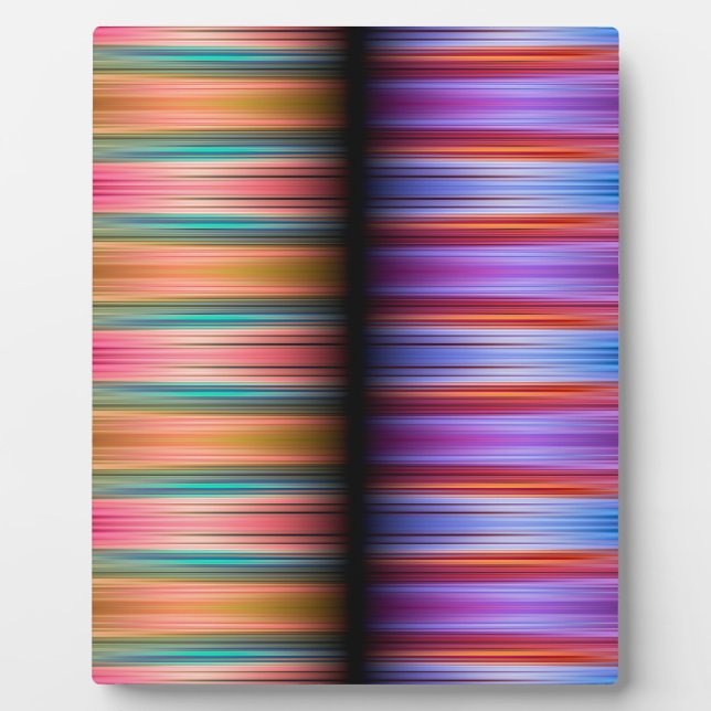 Colorful blurred stripes pattern plaque (Front)