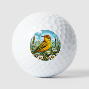 Colorful Blyth's reed warbler Bird Golf Balls