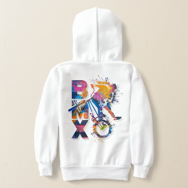 Colorful Bmx Hoodie - Bmx Bike (Laydown Back)
