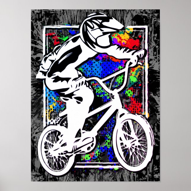 Colorful Bmx iPad Cover - Bmx Bike - Bmx Bicycle Poster (Front)