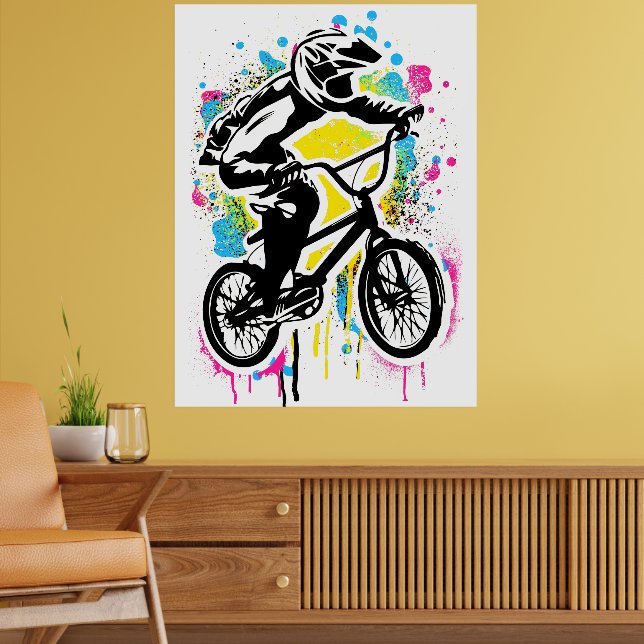 Colorful Bmx Poster - Bmx Bike Bicycle - Graffiti | Zazzle