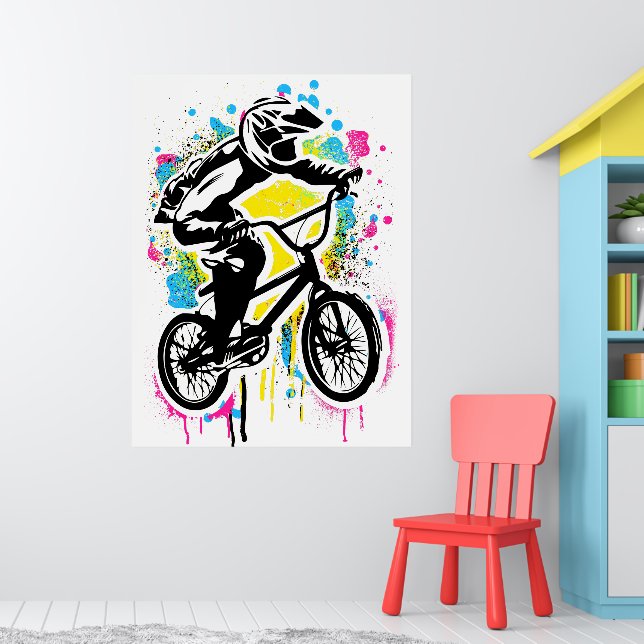 Colorful Bmx Poster - Bmx Bike Bicycle - Graffiti | Zazzle