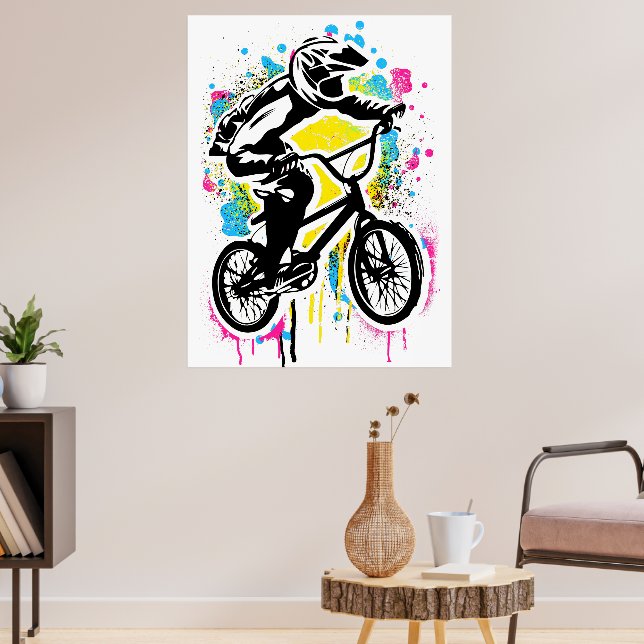 Colorful Bmx Poster - Bmx Bike Bicycle - Graffiti | Zazzle