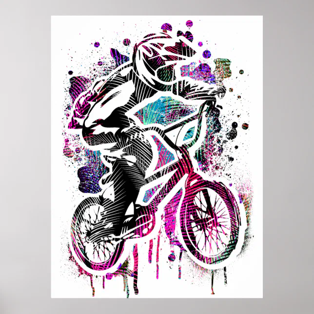Colorful Bmx Poster - Bmx Bike Bicycle - Retro | Zazzle