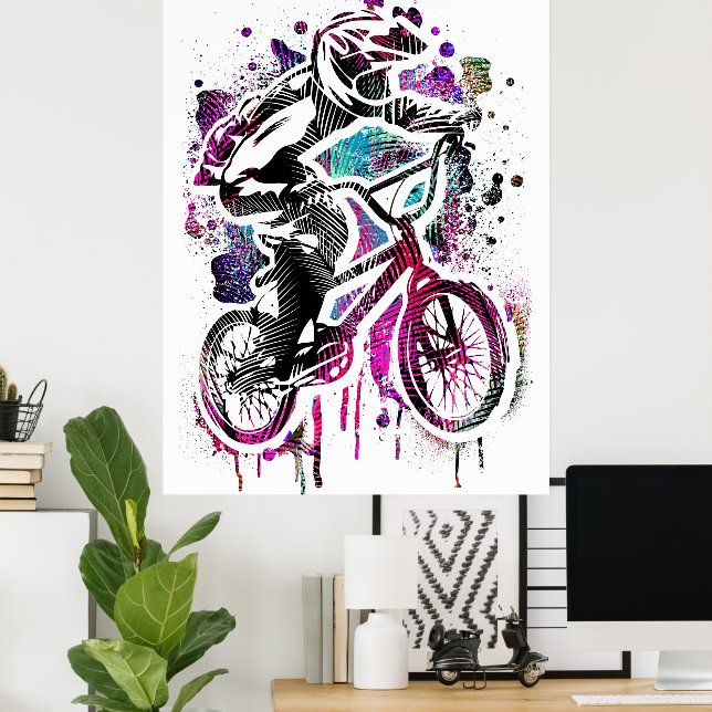Colorful Bmx Poster - Bmx Bike Bicycle - Retro | Zazzle