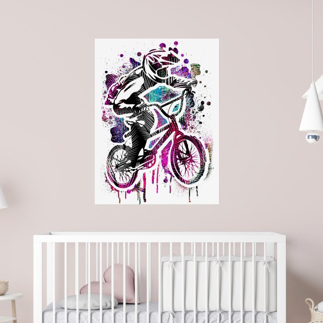 Colorful Bmx Poster - Bmx Bike Bicycle - Retro | Zazzle