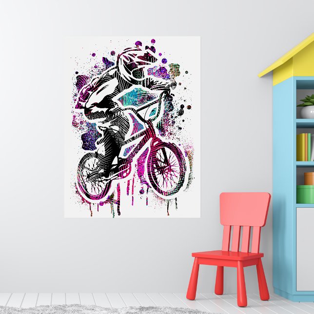 Colorful Bmx Poster - Bmx Bike Bicycle - Retro | Zazzle
