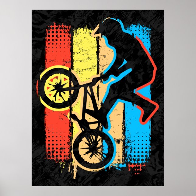 Colorful Bmx Poster - Bmx Bike - Bmx Bicycle (Front)